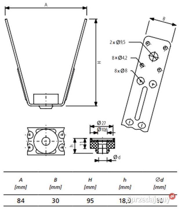 uchwyty mocujące do kanałów EQVS 80 sztuk Pozostałe Łódź sprzedam