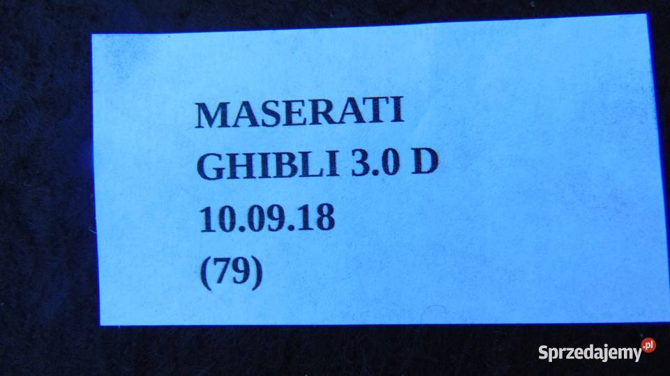 WYGŁUSZENIE MATA MASERATI GHIBLI 30D 670004493 Wyposażenie wnętrza wielkopolskie