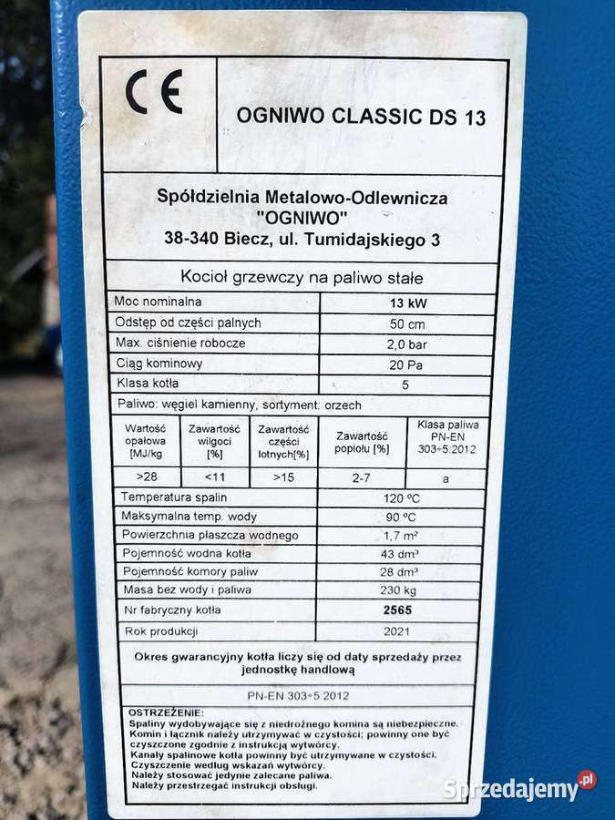 5 KLASA Ogniwo 13kw piec kocioł sprzedam