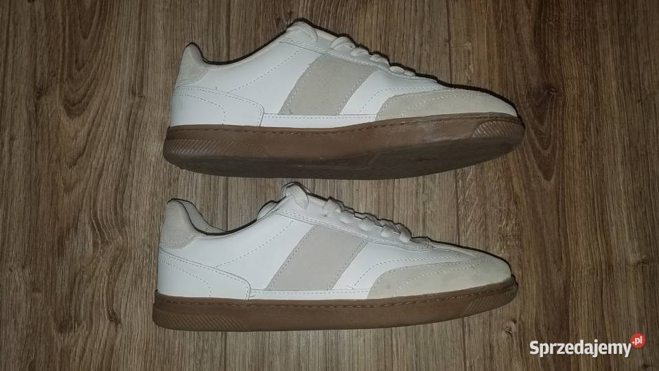 Buty ZARA 3839 25 modne skórzane tenisówki szary/srebrny Białystok