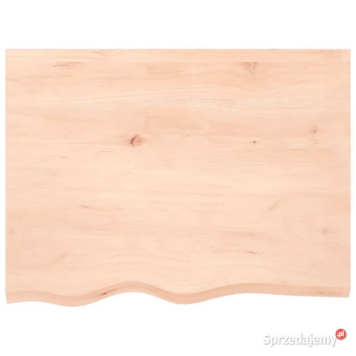 Półka ścienna pod umywalkę stal i lite drewno