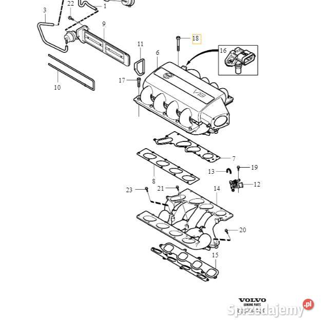 VOLVO S80 XC90 I sruba M7x82 kolektora ssacego dolnośląskie Bielany Wrocławskie sprzedam