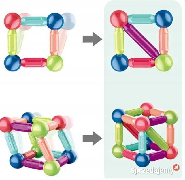 Klocki magnetyczne konstrukcyjne do układania 3 lata+ podkarpackie Rzeszów