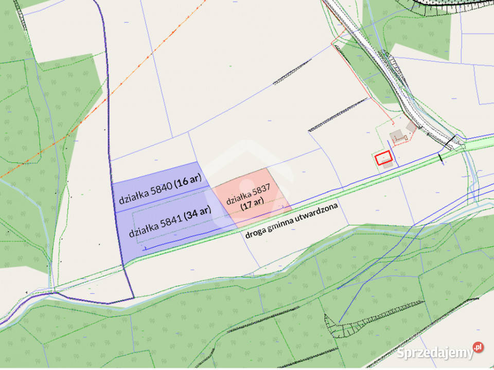 Działka lesie z WZ 34 ar 16 ar las podkarpackie Zagorzyce sprzedam