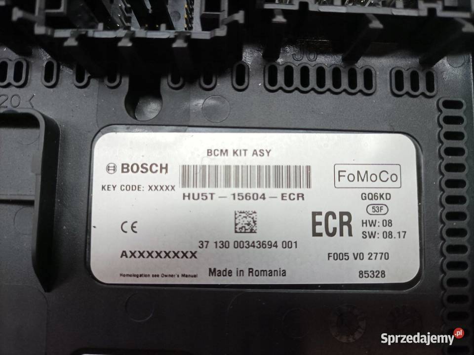 MODUŁ BCM KIT ASSY HU5T15604ECR Ford Fiesta Mk8 Komputery świętokrzyskie