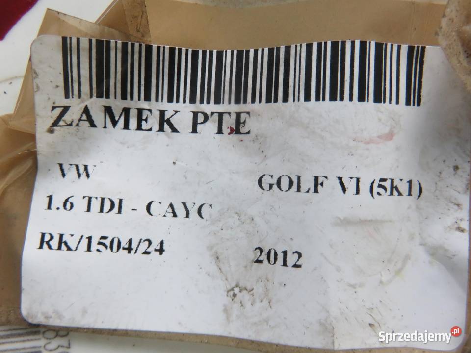 ZAMEK PRAWY TYLNY VW GOLF VI 5K4837016H