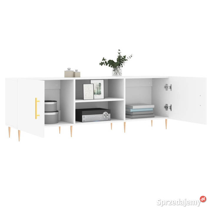 Szafka pod TV biała 150x30x50 materiał Warszawa