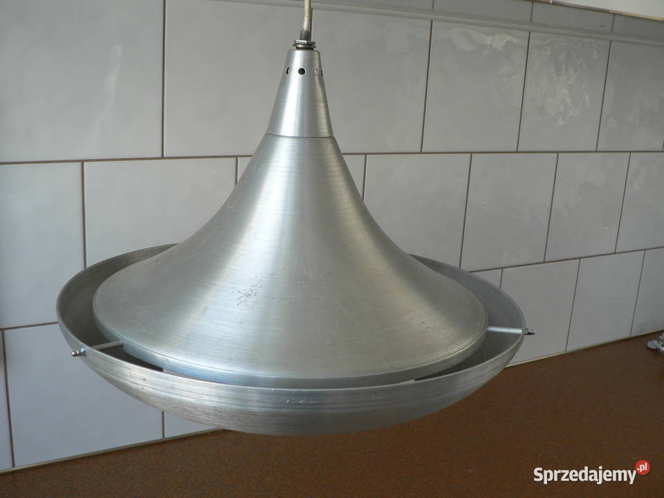 Lampa UFO Polam lata 70 PRL aluminium Radom