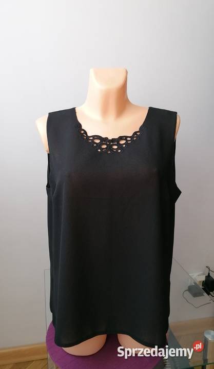 NOWA DAMSKA CZARNA BLUZKA BEZ RĘKAWÓW RXLXXL Łódź
