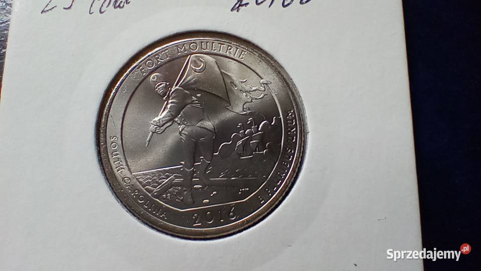 Stare monety 14 dolar 2016 P Moultrie USA Lesko