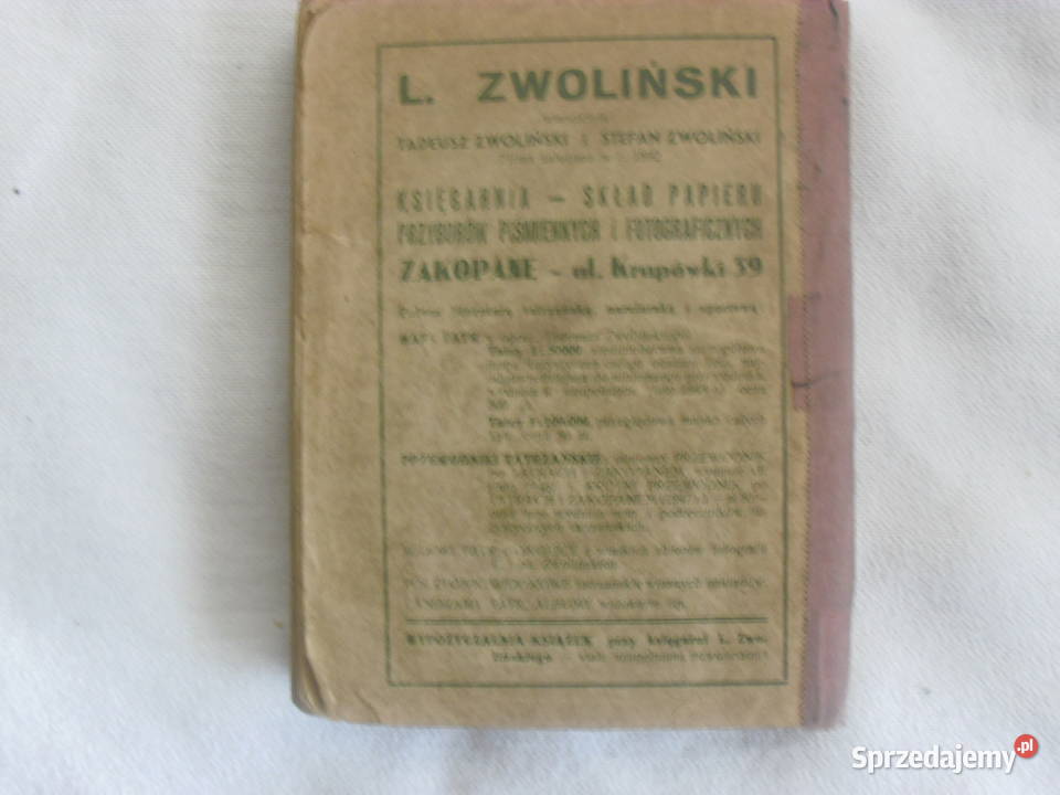 Przewodnik tatrach i zakopanem 1948r Tadeusz przewodnik
