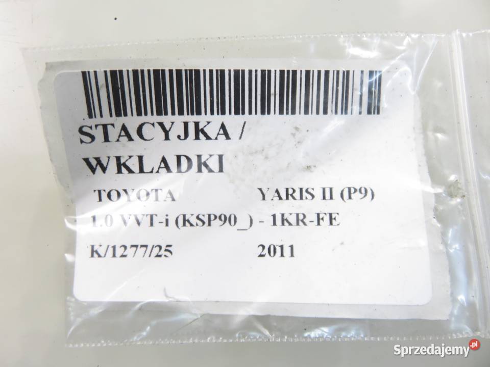 STACYJKA WKŁADKI TOYOTA YARIS II P9 897830D060
