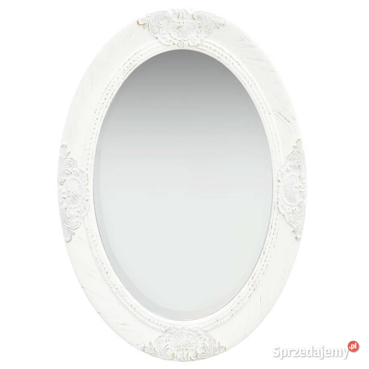 Lustro ścienne w stylu barokowym 50x70 białe