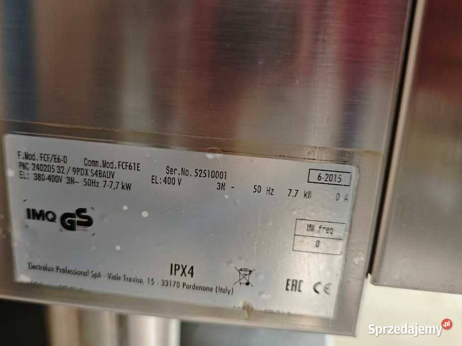 Piec konwekcyjnoparowy Zanussi 6GN 11 77 kW stan Góra