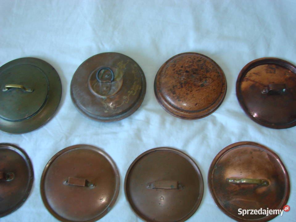 stare miedziane pokrywki Kolekcje pomorskie Pruszcz Gdański