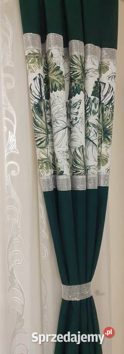 Zasłony butelkowa zieleń