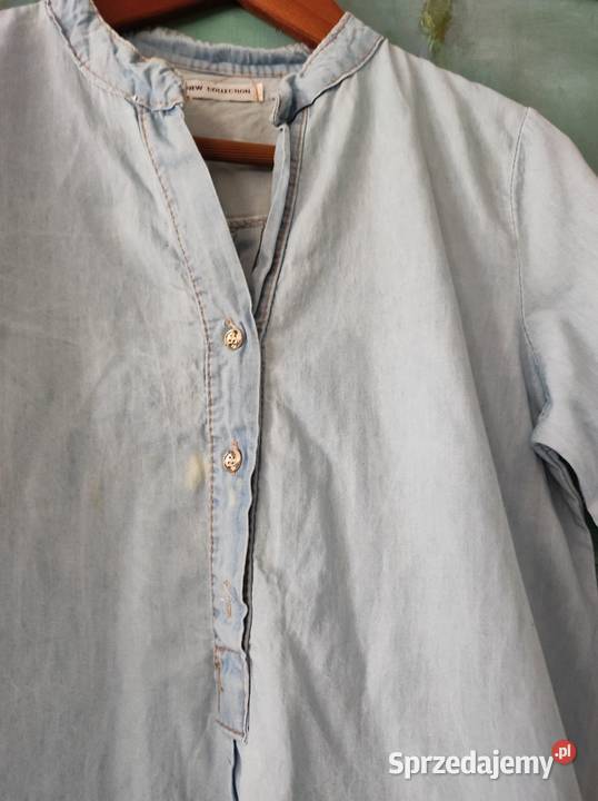 sukienka tunika luźna przewiewna dżinsowa jeans