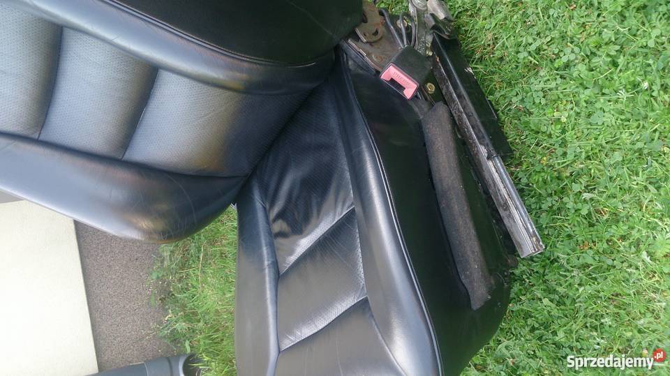 MERCEDES W124 COUPE CZARNA SKÓRA WNĘTRZE KOMPLET Ostrołęka
