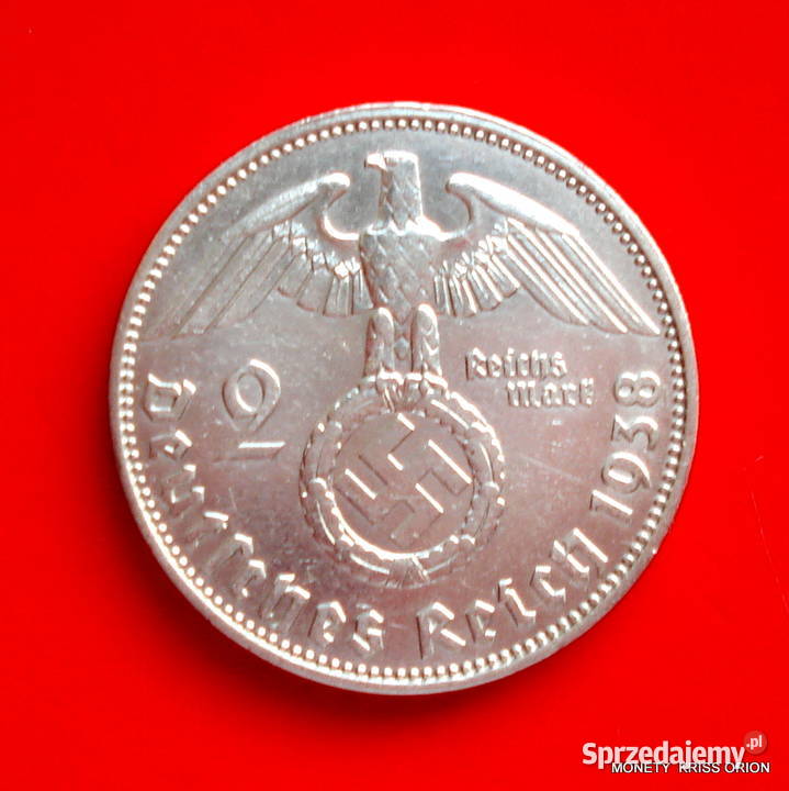2 Marki Hindenburg 1938 J Niemcy srebro Wrocław sprzedam
