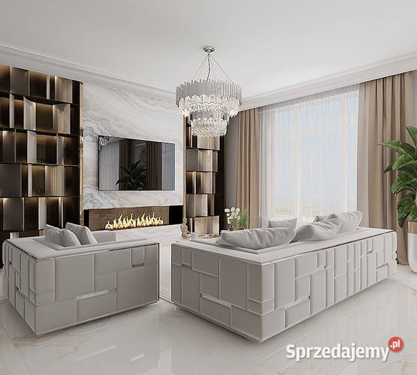 Fotel EMPORIO Szary Srebrny Glamour Luksusowy Warszawa sprzedam