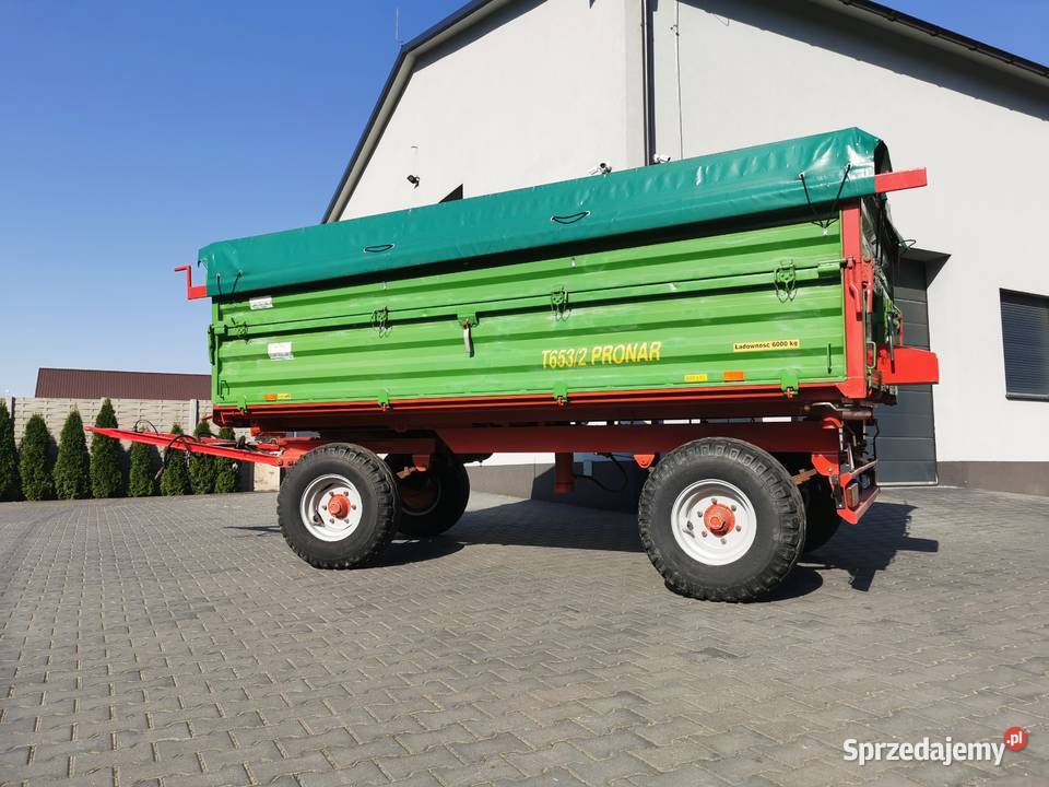 Wywrot 3 strony przyczepa rolnicza 6 ton PRONAR Borzęcice sprzedam