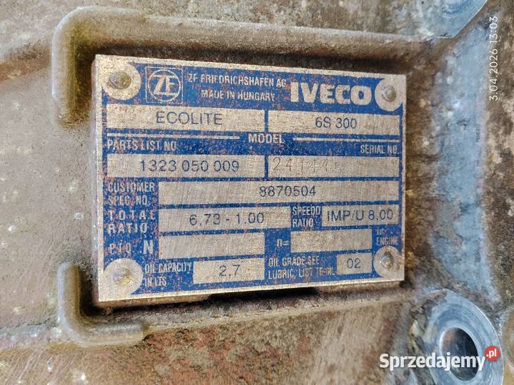 skrzynia biegów Iveco1323050009 zf Łuków