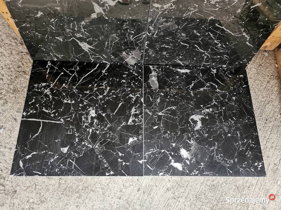 Płytki marmurowe NERO MARQUINA 457x457x12