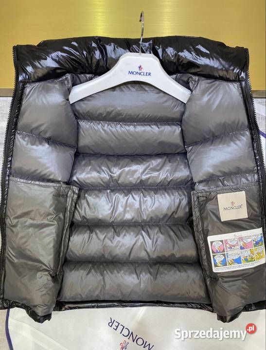 Męska kamizelka Moncler gęsi puch czarna Rzeszów