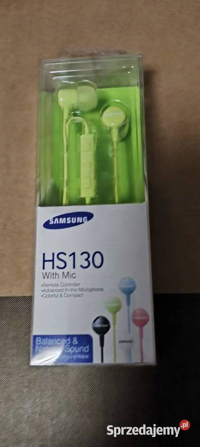 Słuchawki Samsung HS130 z mikrofonem zielone