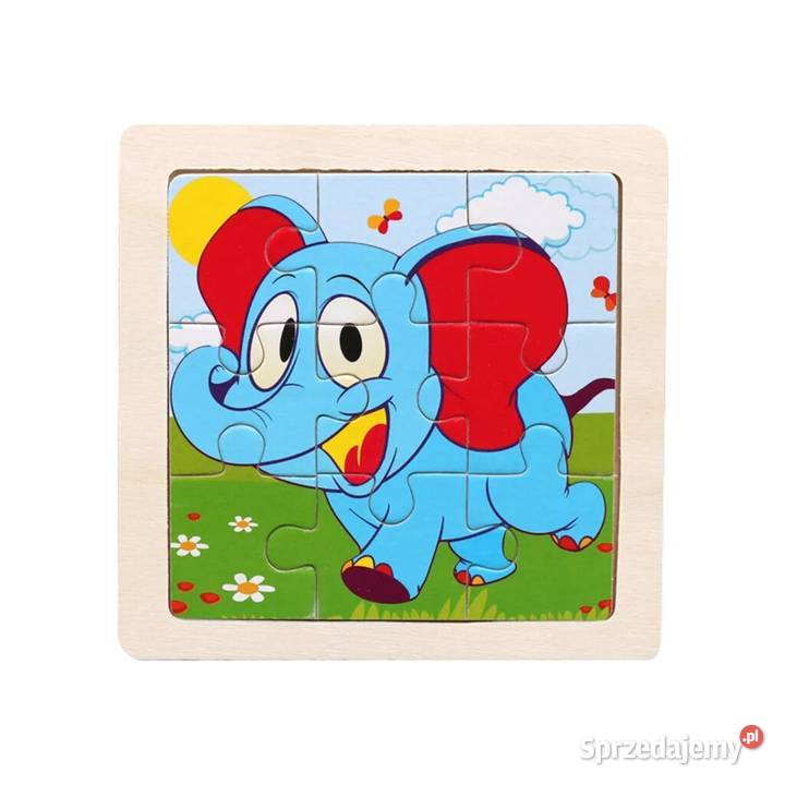 Drewniane puzzle dzieci montessori 9 elementów Płock