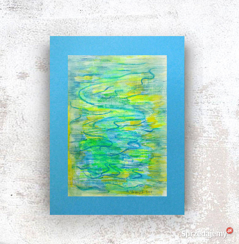 nowoczesny rysunek a3 woda obraz malowany Gdańsk