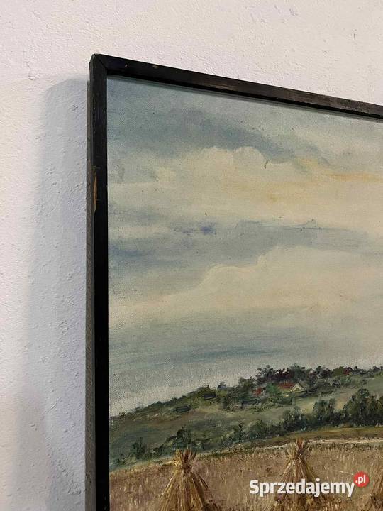 Obraz 1979 Wiejski pejzaż Rawicz