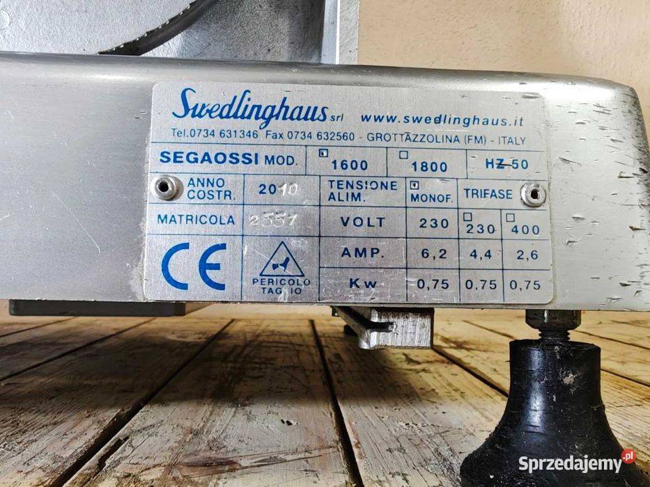 Piła taśmowa do kości Swedlinghaus 1600 mm 230 V Gastronomia Góra sprzedam