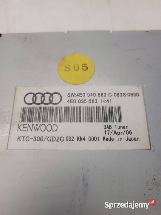 TUNER MODUŁ RADIA AUDI A6 A8 4E0910563C Przystajń