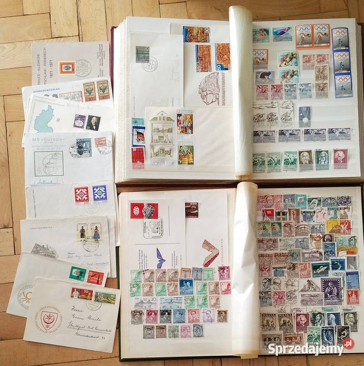 5 klaserów znaczków i kopert Kalisz