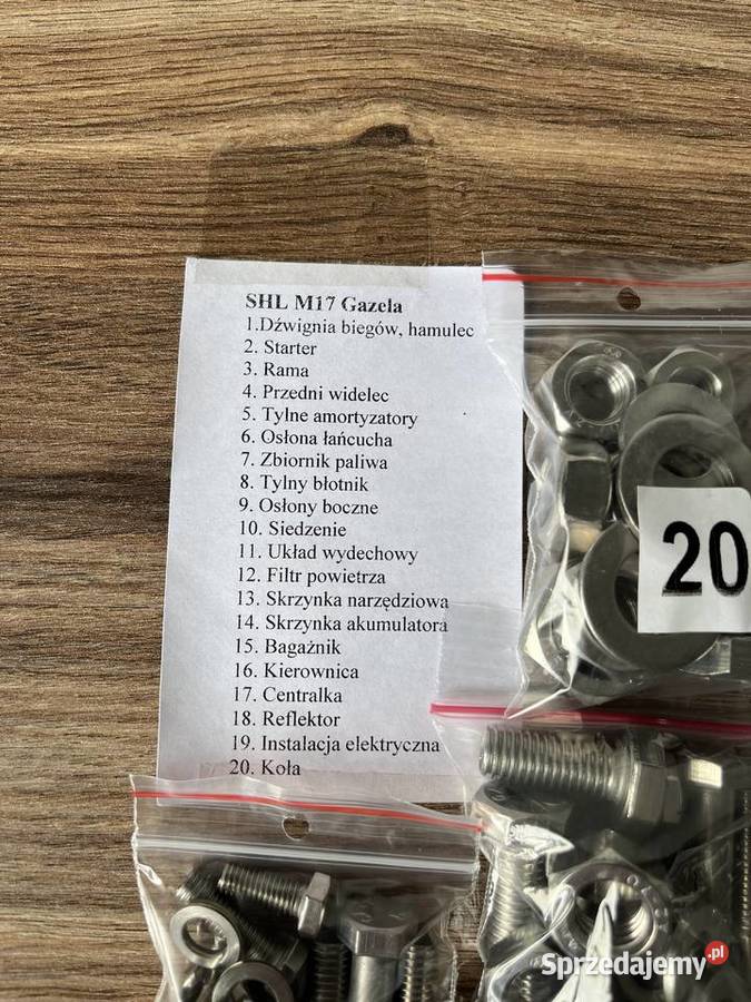 NOWY KOMPLET ŚRUB ŚRUBY NIERDZEWNE SHL M17 Bielsko-Biała