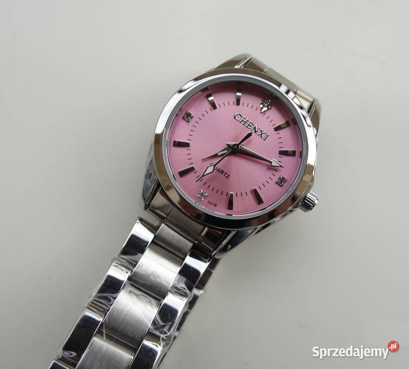 Zegarek damski różowy Chenxi bransoleta stalowa Zegarki Gorzów Wielkopolski