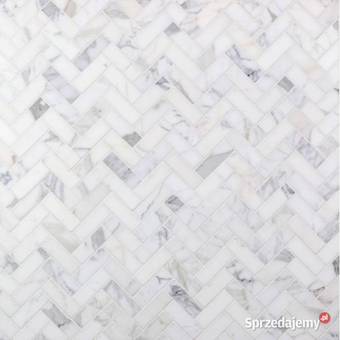 Płytki w jodełkę CALACATTA CARRARA 10x30 WYSOKI Ściany i elewacje Piotrków Trybunalski