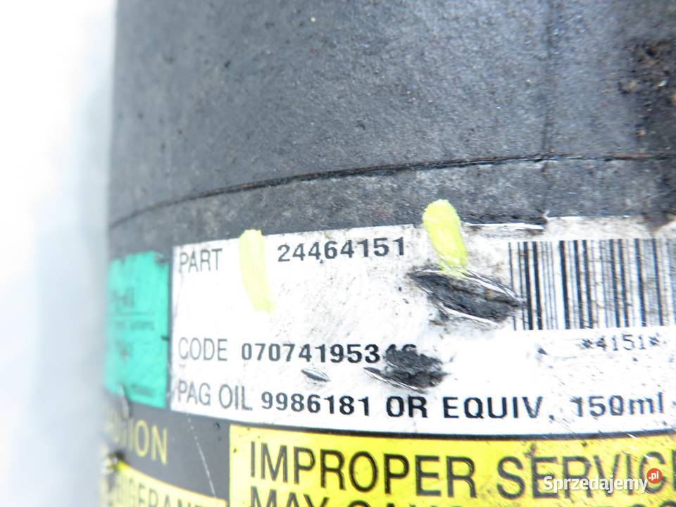 KOMPRESOR KLIMATYZACJI ZAFIRA A 18 16V 24464151 Kompresory klimatyzacji