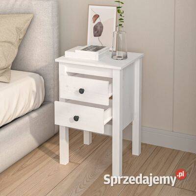 vidaXL Szafka nocna biały 40x35x615 lite drewno Warszawa