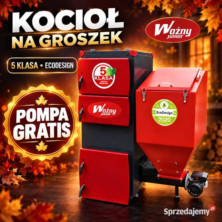 Kocioł piec co 25kW do 200m2 5 klasa żeliwny Warszawa