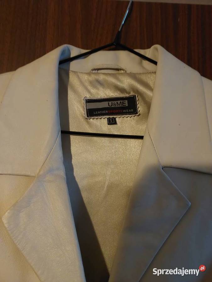 Marynarka skórzana biała SM skóra naturalna Wrocław sprzedam