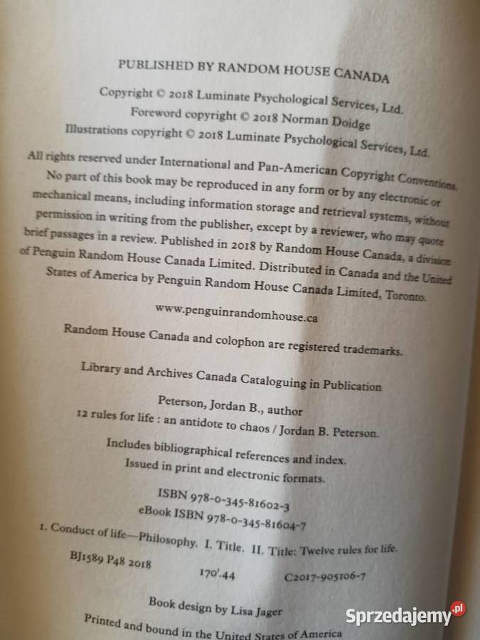 12 rules for life angielskie książki księgarnia Książki do nauki języka obcego Warszawa sprzedam