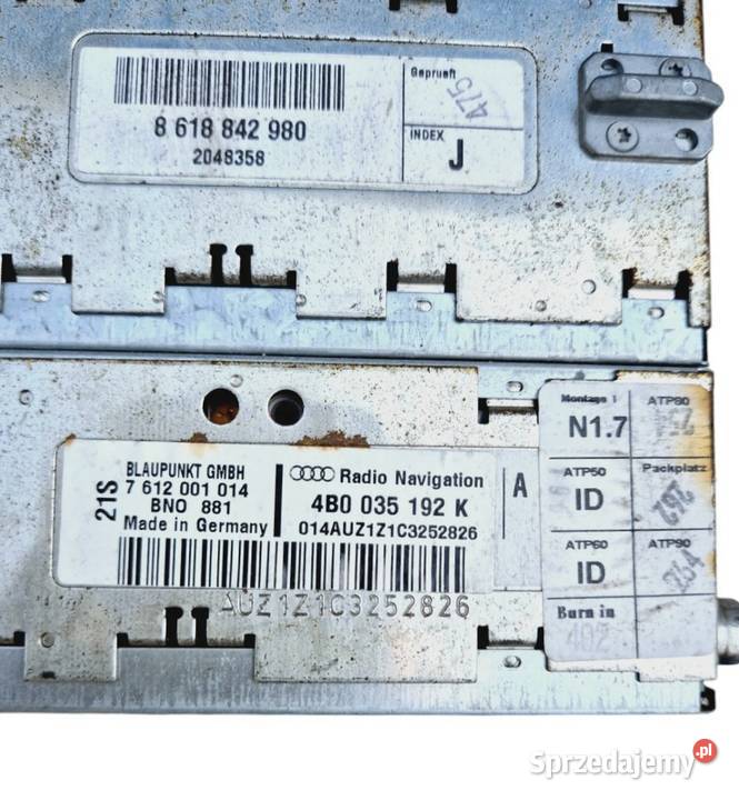 RADIO NAWIGACJA NAVIGATION PLUS AUDI A6 C5 osobowe świętokrzyskie Działoszyce