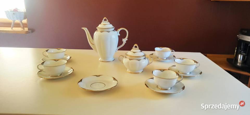 Oryginalna porcelana Giesche serwis kawowy Bytom