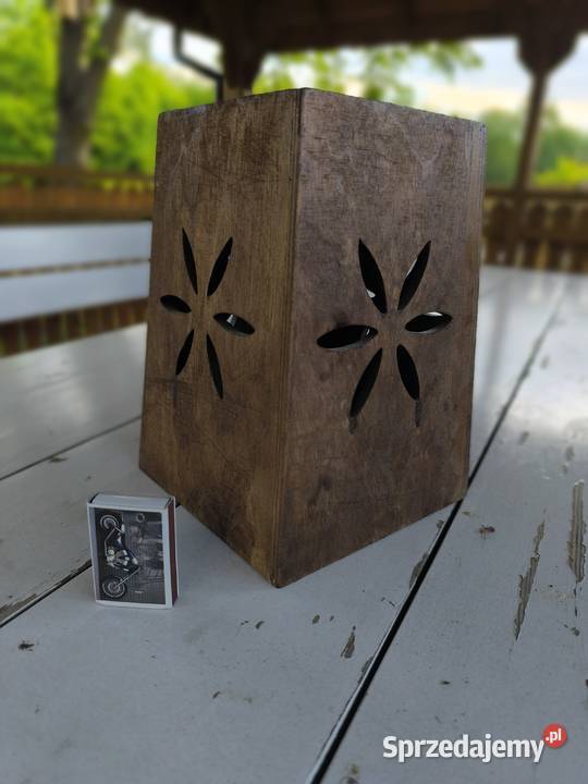 Abażur drewniany kinkiet Kraków