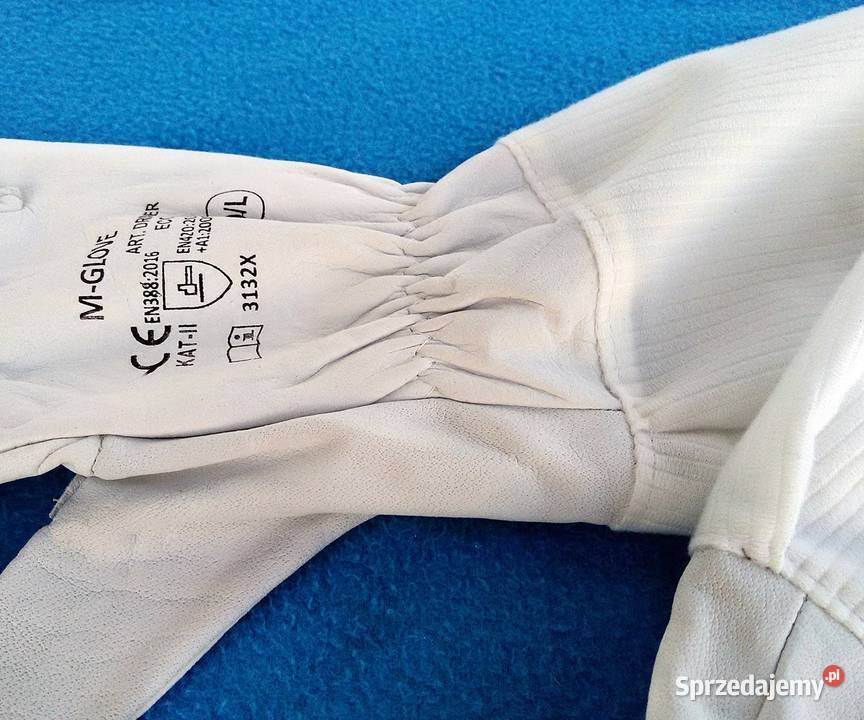 Rękawice Pszczelarskie Skórzane z Zarękawnikami sprzedam