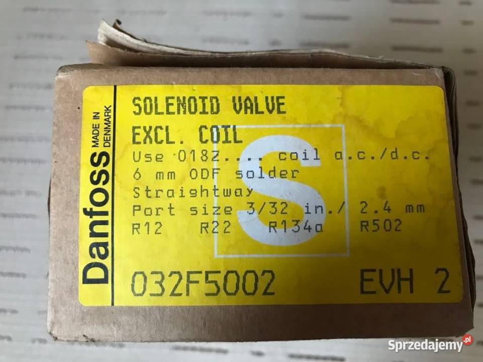 Zawór elektromagnetyczny Danfoss EVH 2 032F5002 Hydraulika i armatura opolskie Opole