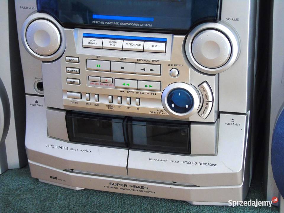 Wieża Aiwa kolumny Radio RDS AUX mocna DOSTAWA Jasło