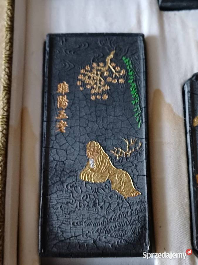 vintage chiński zestaw pałeczek tuszu Malarstwo Nowy Targ